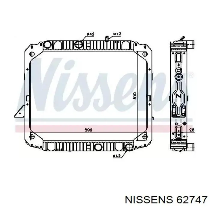 62747 Nissens радиатор
