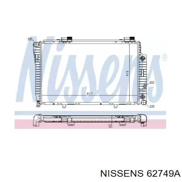 62749A Nissens радиатор