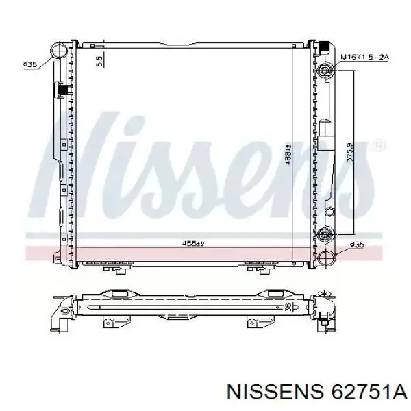 62751A Nissens радиатор