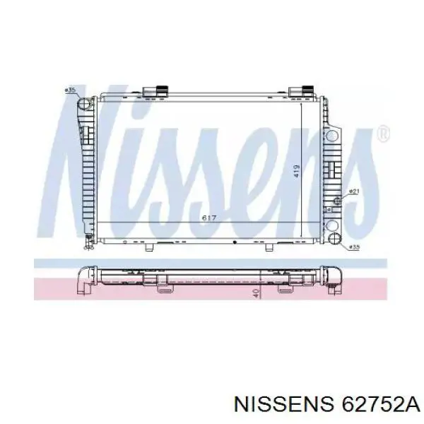 62752A Nissens радиатор