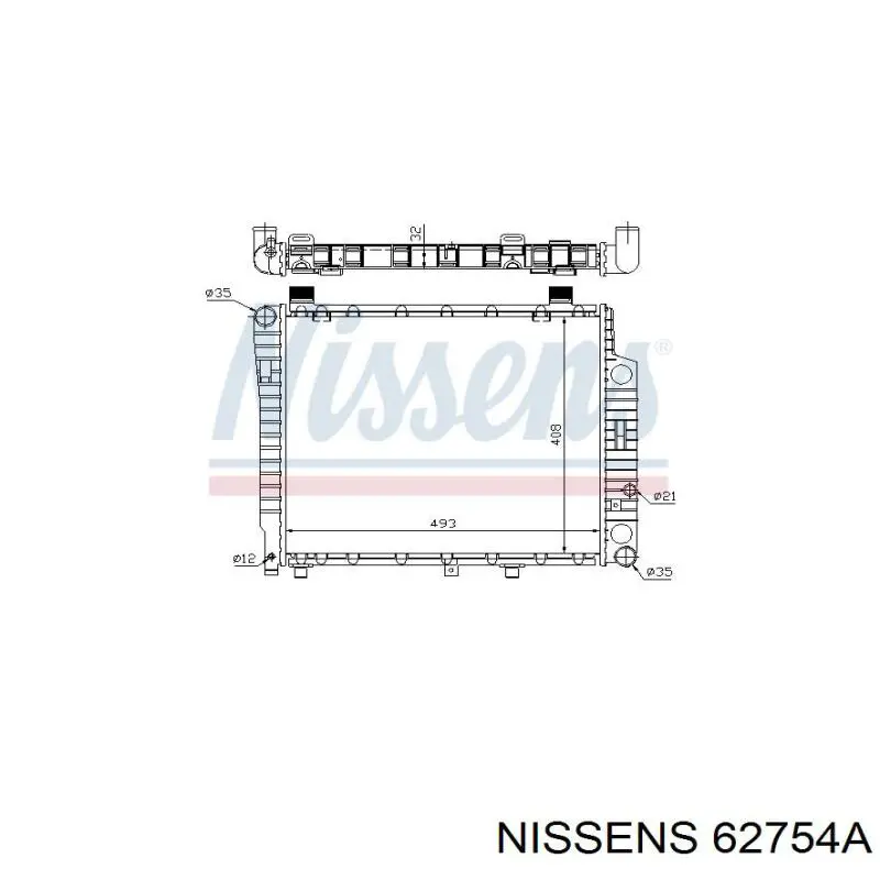 62754A Nissens радиатор