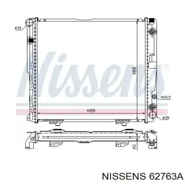 62763A Nissens радиатор