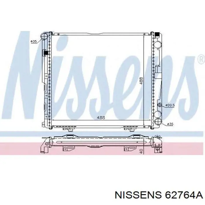 62764A Nissens радиатор