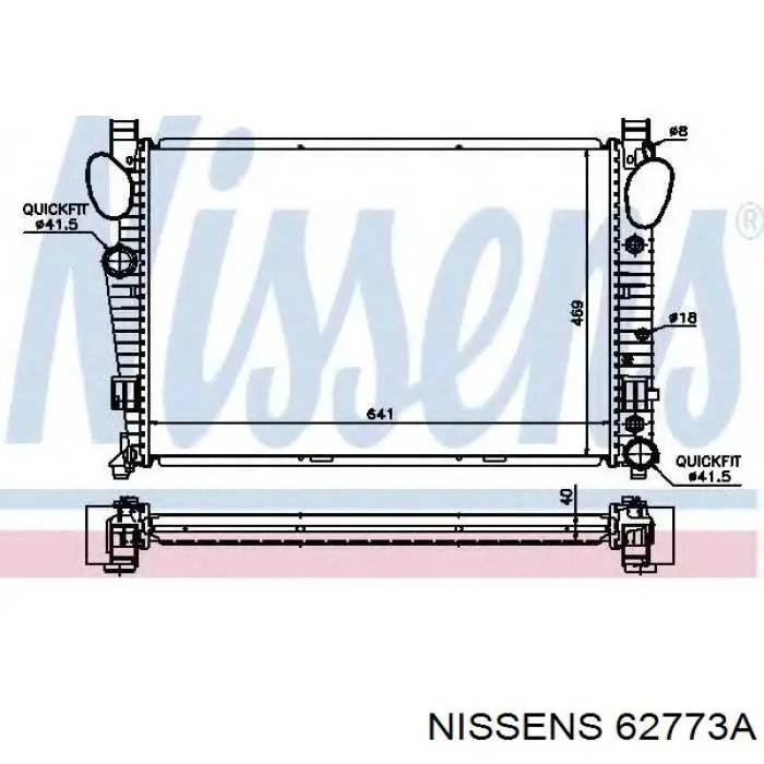 Радиатор 62773A Nissens