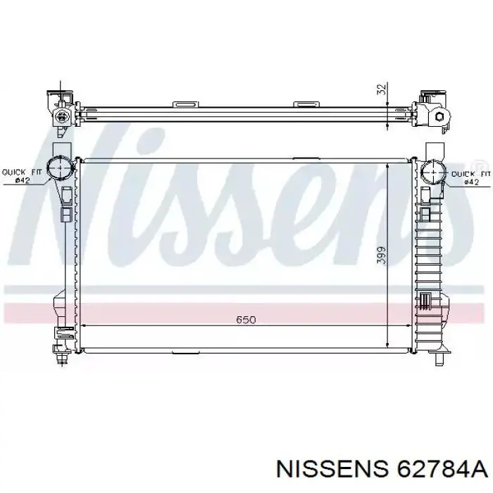 62784A Nissens радиатор