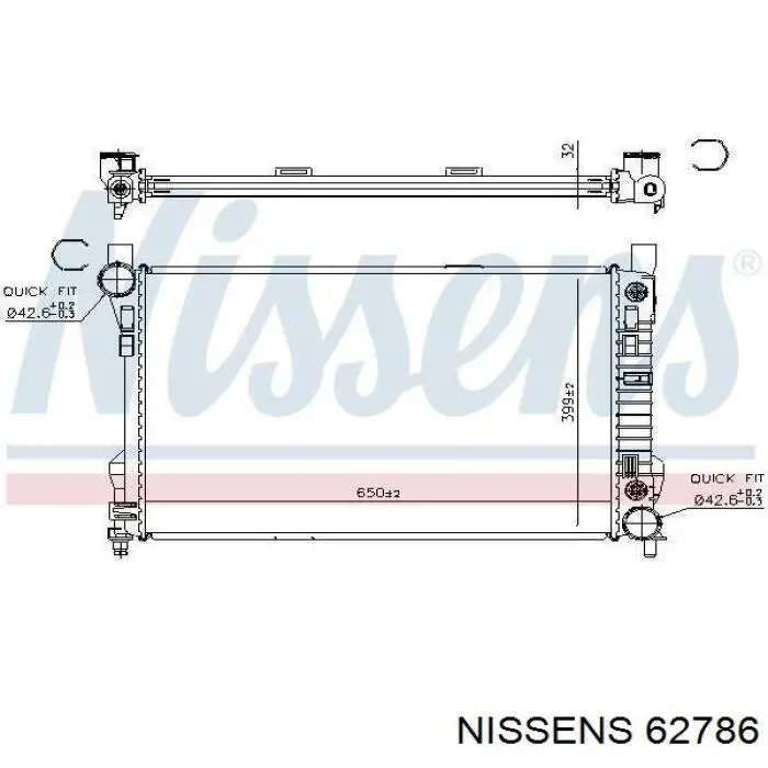 62786 Nissens Радиатор основной