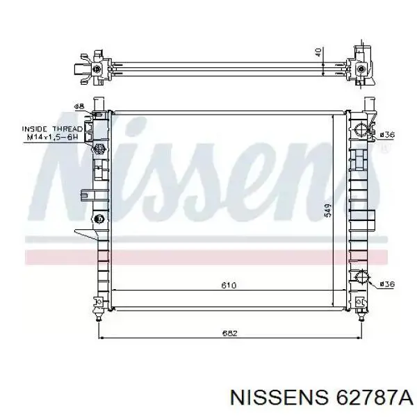 Радиатор 62787A Nissens