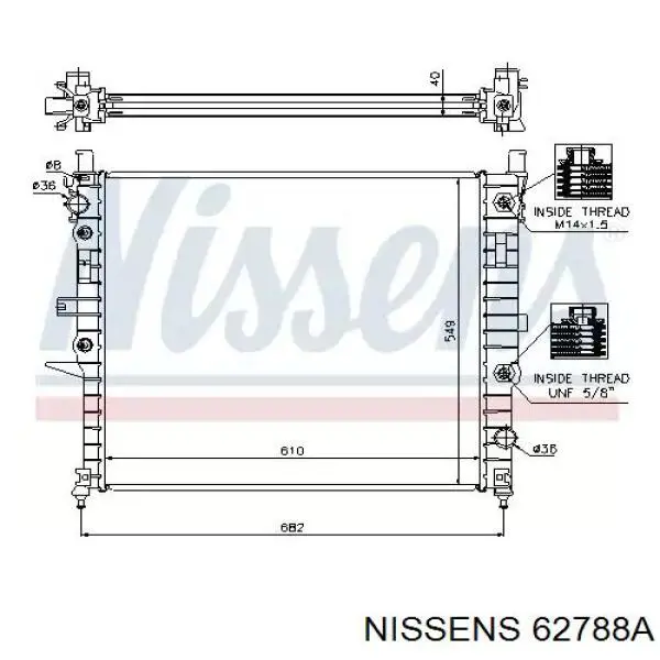 Радиатор 62788A Nissens