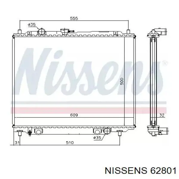 62801 Nissens радиатор