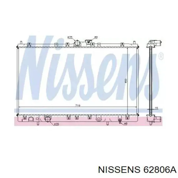 62806A Nissens радиатор