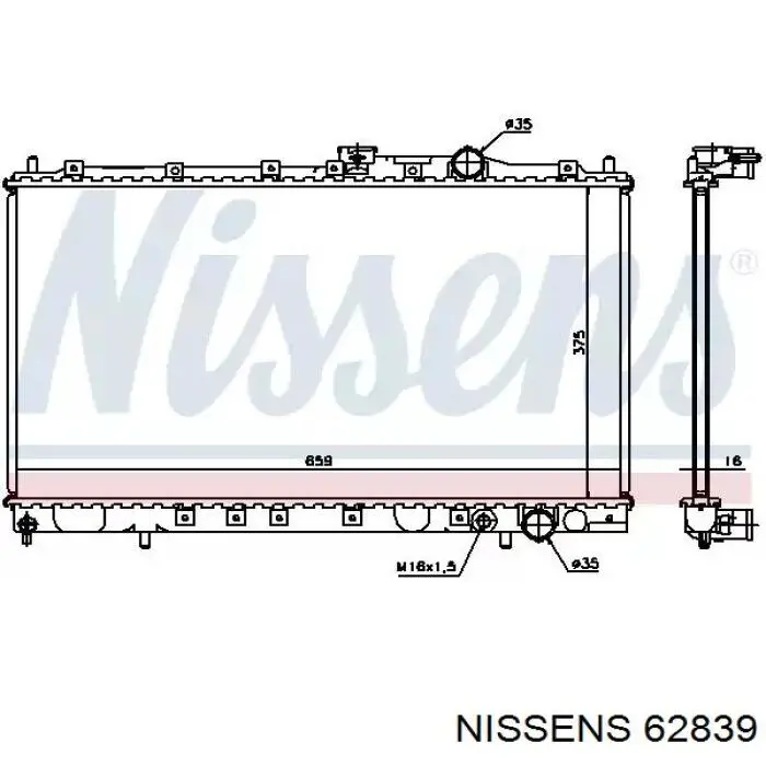 Радиатор 62839 Nissens