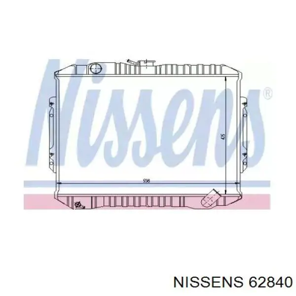 Радиатор охлаждения двигателя Nissens 62840 цена, от 153.89 USD