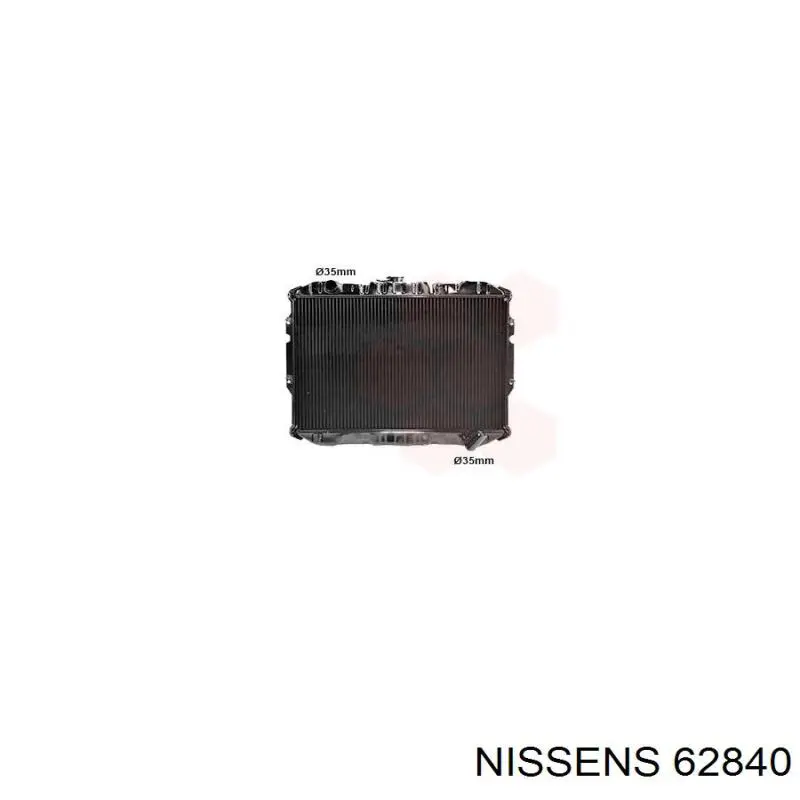 Radiador refrigeración del motor 62840 Nissens