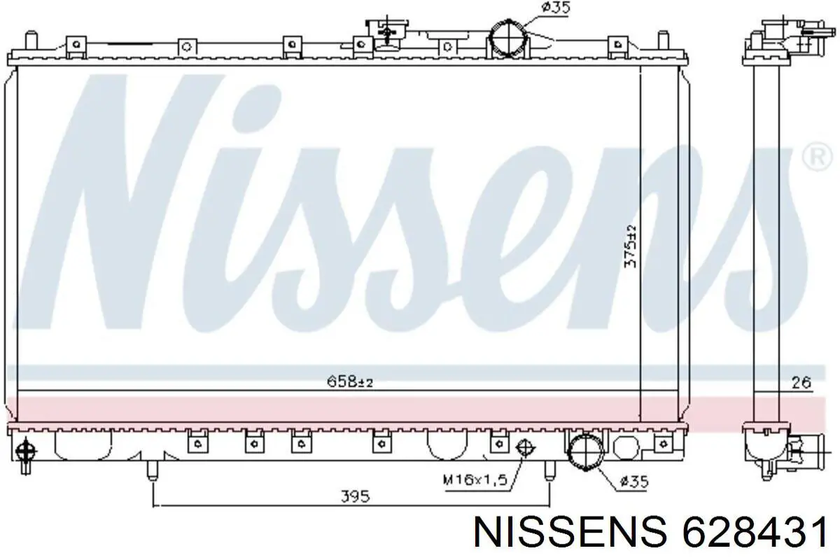 Радиатор 628431 Nissens