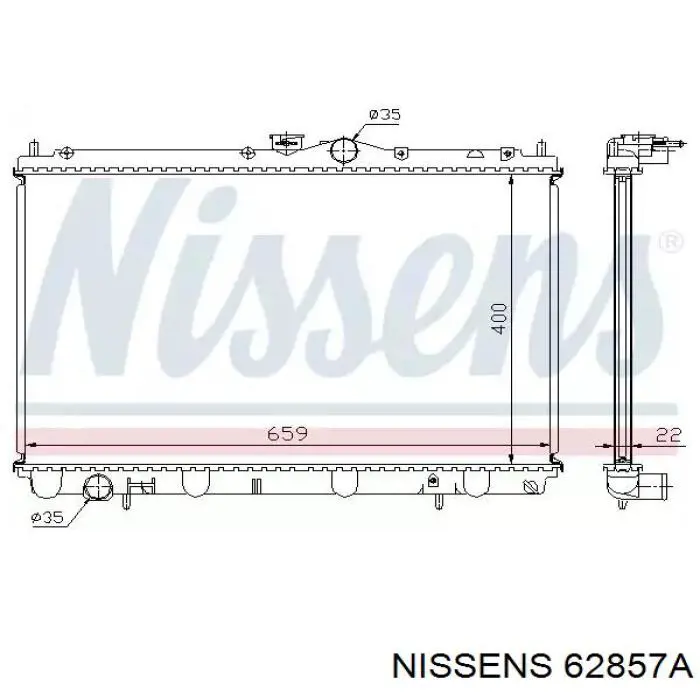 Радиатор 62857A Nissens