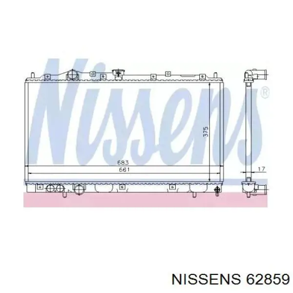 Радиатор 62859 Nissens