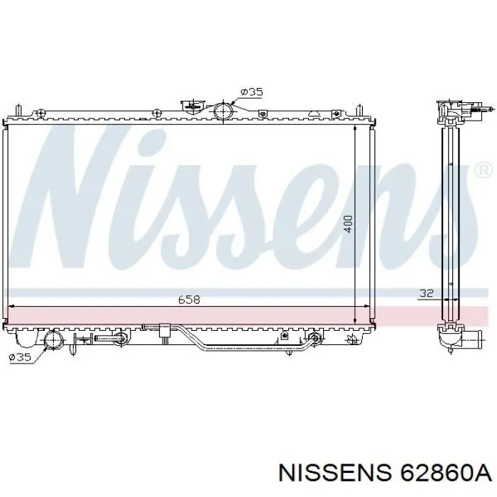 Радиатор 62860A Nissens