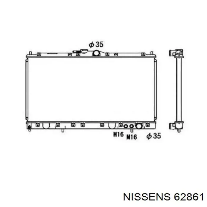 Радиатор 62861 Nissens