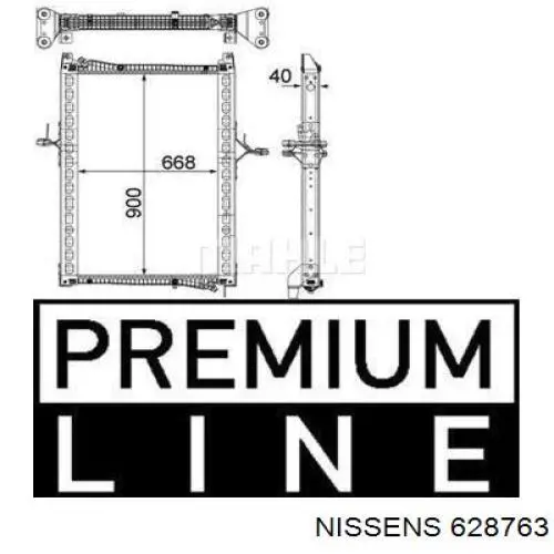 Радиатор охлаждения двигателя Nissens 628763 цена, от 333.67 USD