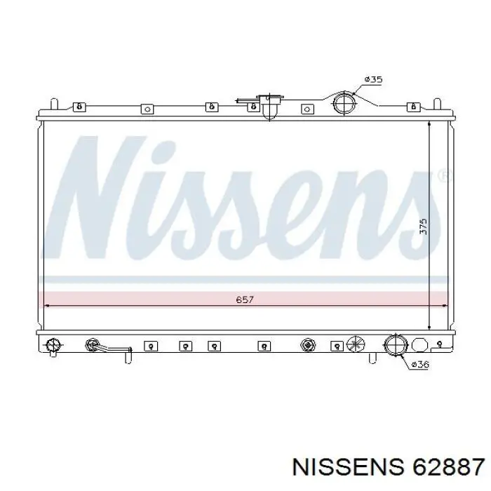 62887 Nissens радиатор