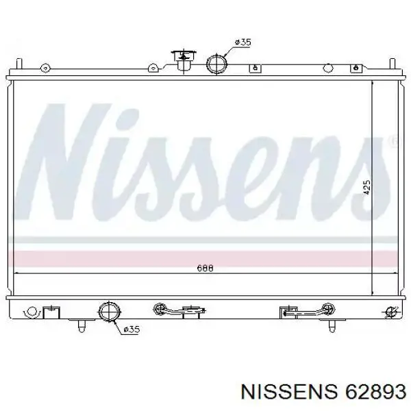 Радиатор охлаждения Nissens 62893