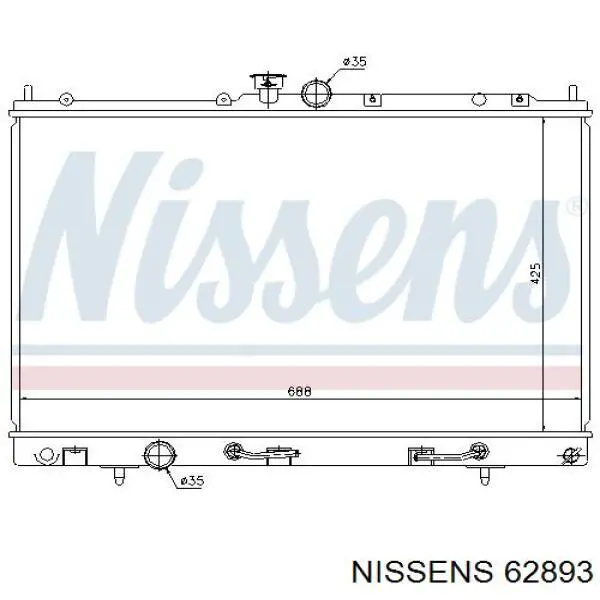 62893 Nissens Радиатор основной