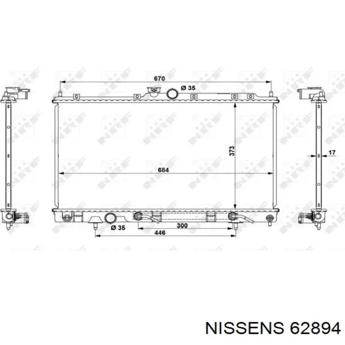 Радиатор 62894 Nissens