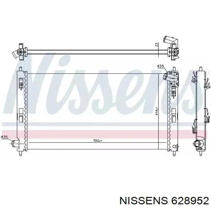 628952 Nissens радиатор