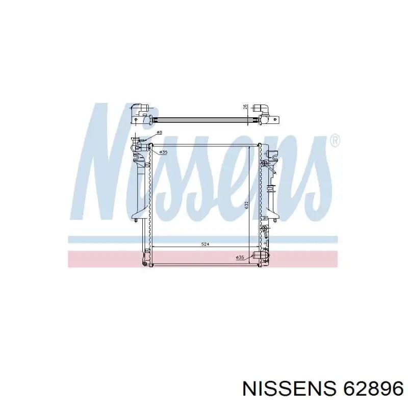 Радиатор охлаждения двигателя Nissens 62896 цена, от 151.17 USD