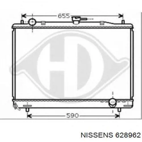 Радиатор 628962 Nissens