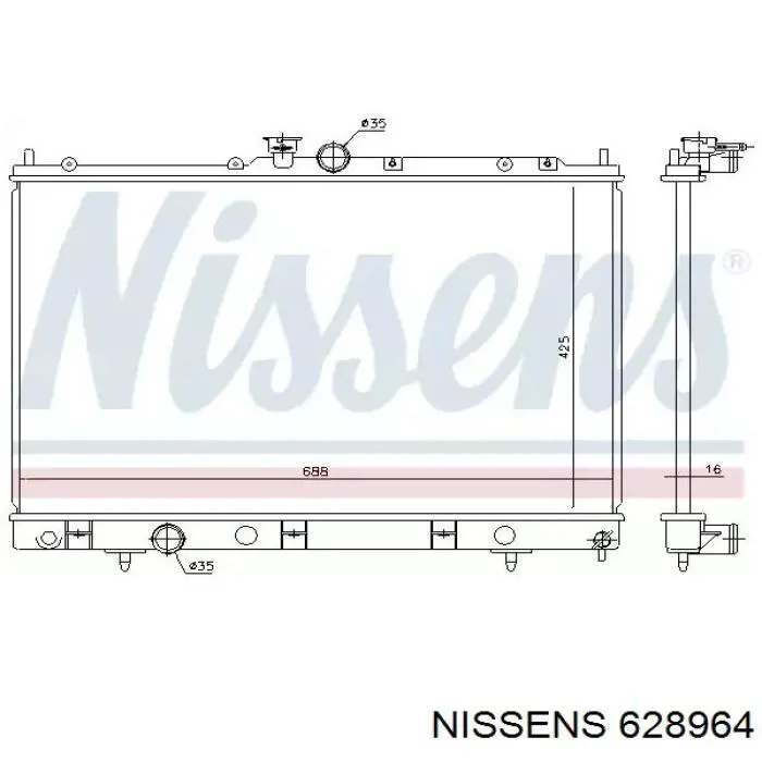 Радиатор 628964 Nissens