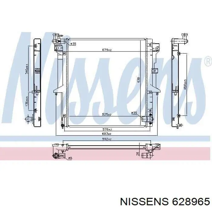 Радиатор 628965 Nissens