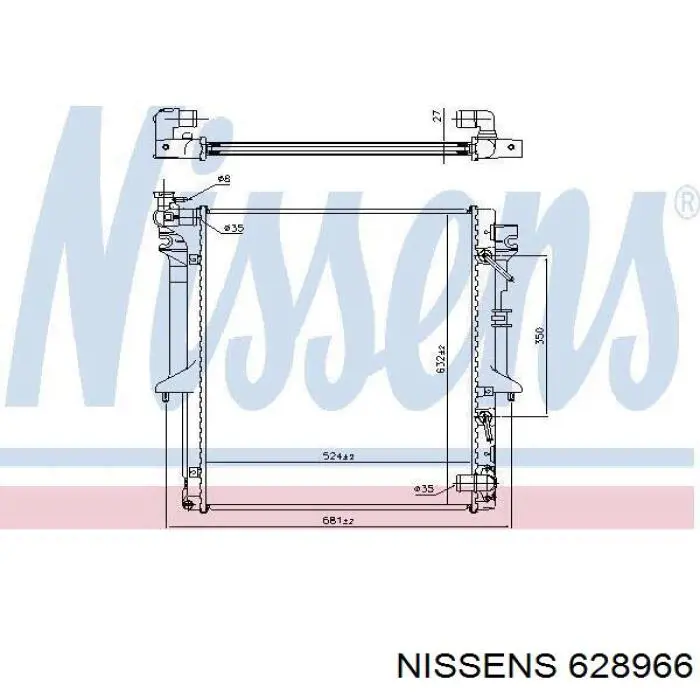 Радиатор 628966 Nissens