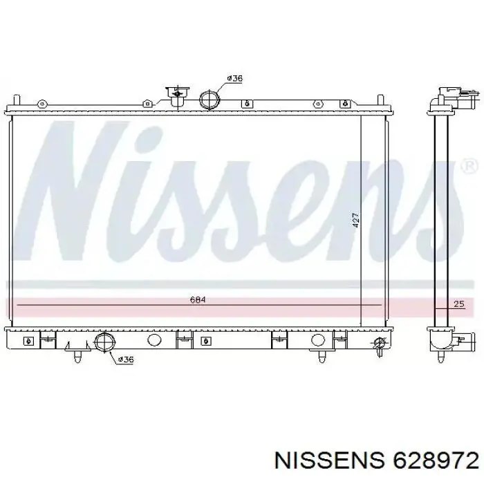 628972 Nissens радиатор