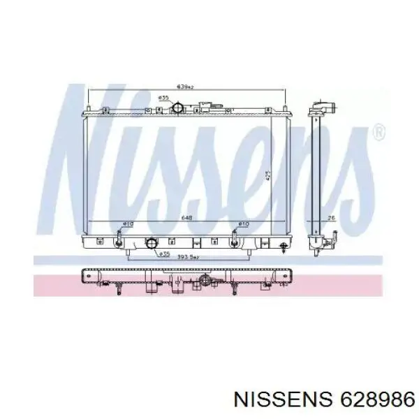 628986 Nissens радиатор
