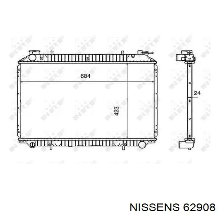 Радиатор 62908 Nissens