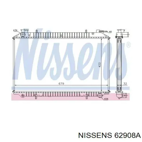 Радиатор 62908A Nissens