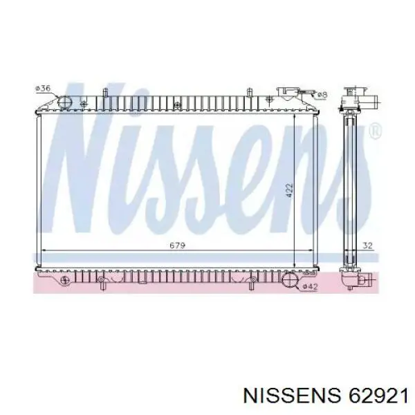 Радиатор 62921 Nissens