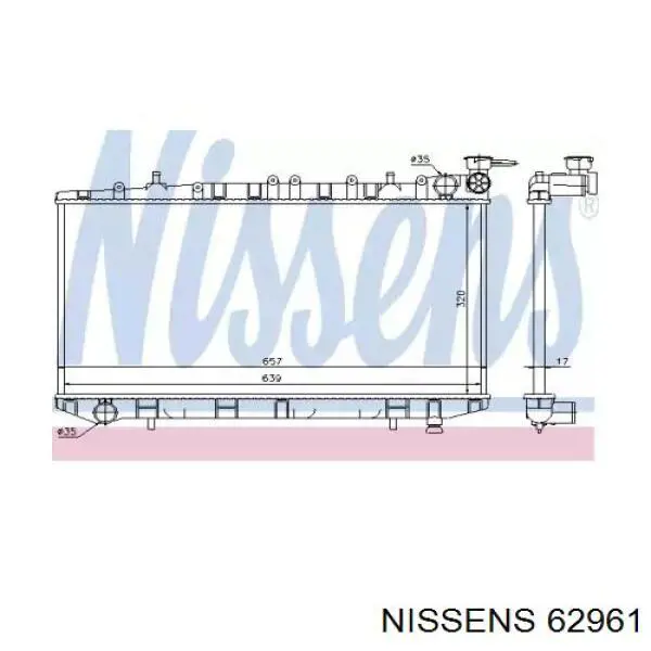62961 Nissens радиатор