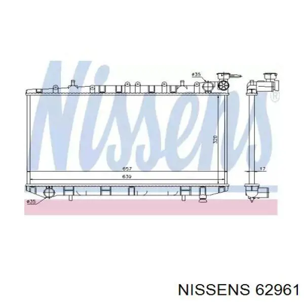 Радиатор 62961 Nissens