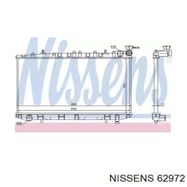 Радиатор 62972 Nissens