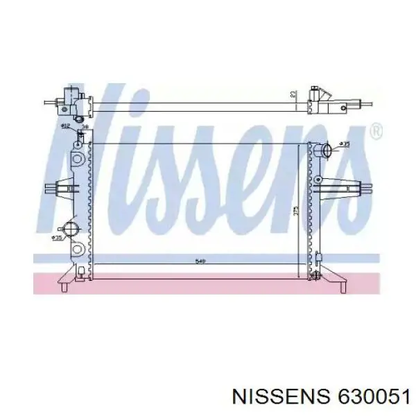 Радиатор 630051 Nissens