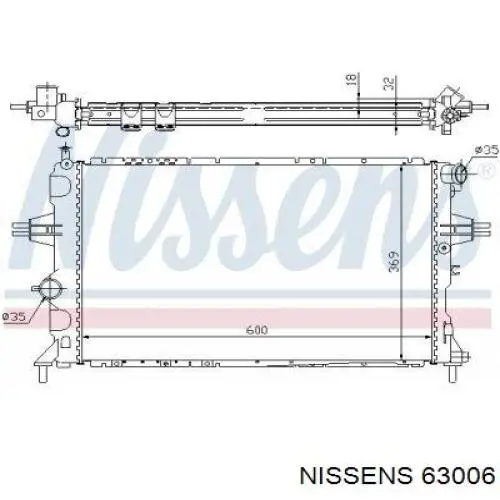 63006 Nissens Радиатор основной