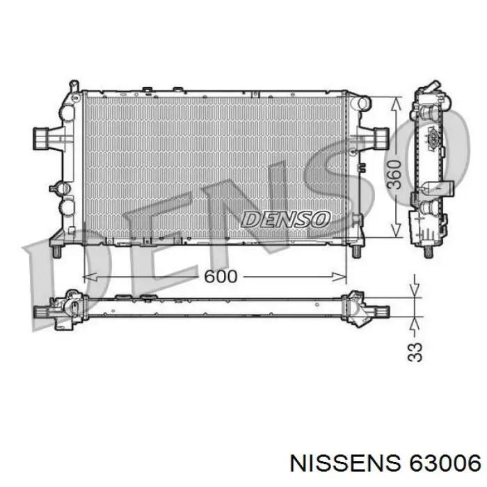 Радиатор охлаждения двигателя Nissens 63006 цена, от 58.46 USD