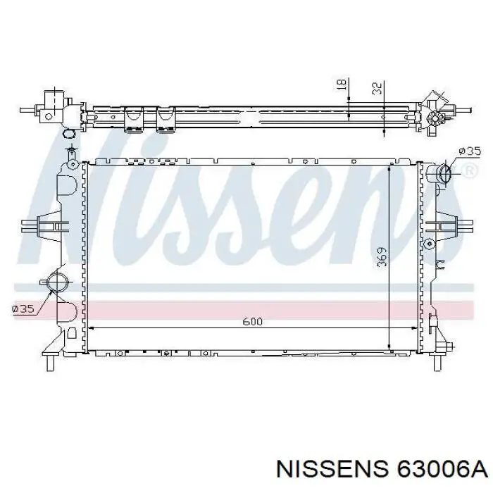 Радиатор 63006A Nissens