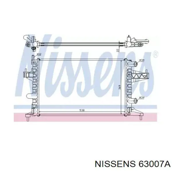 Радиатор 63007A Nissens