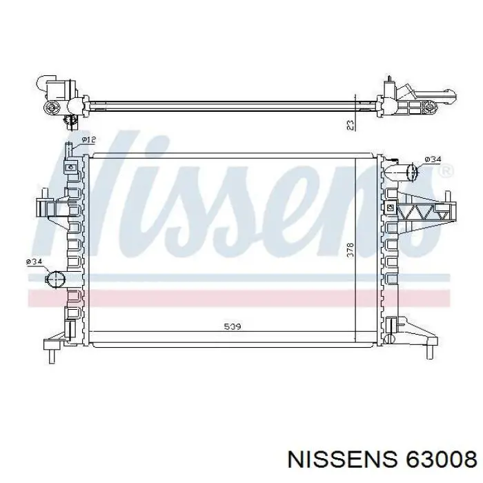 63008 Nissens радиатор