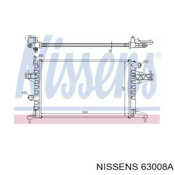 Радиатор 63008A Nissens