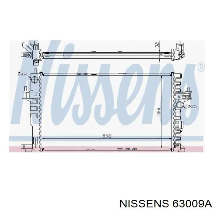 63009A Nissens радиатор