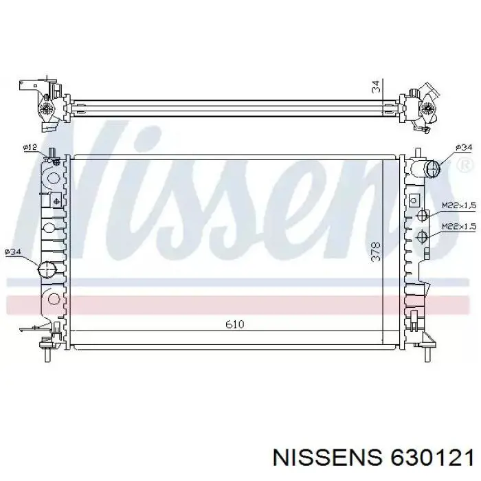 Радиатор 630121 Nissens